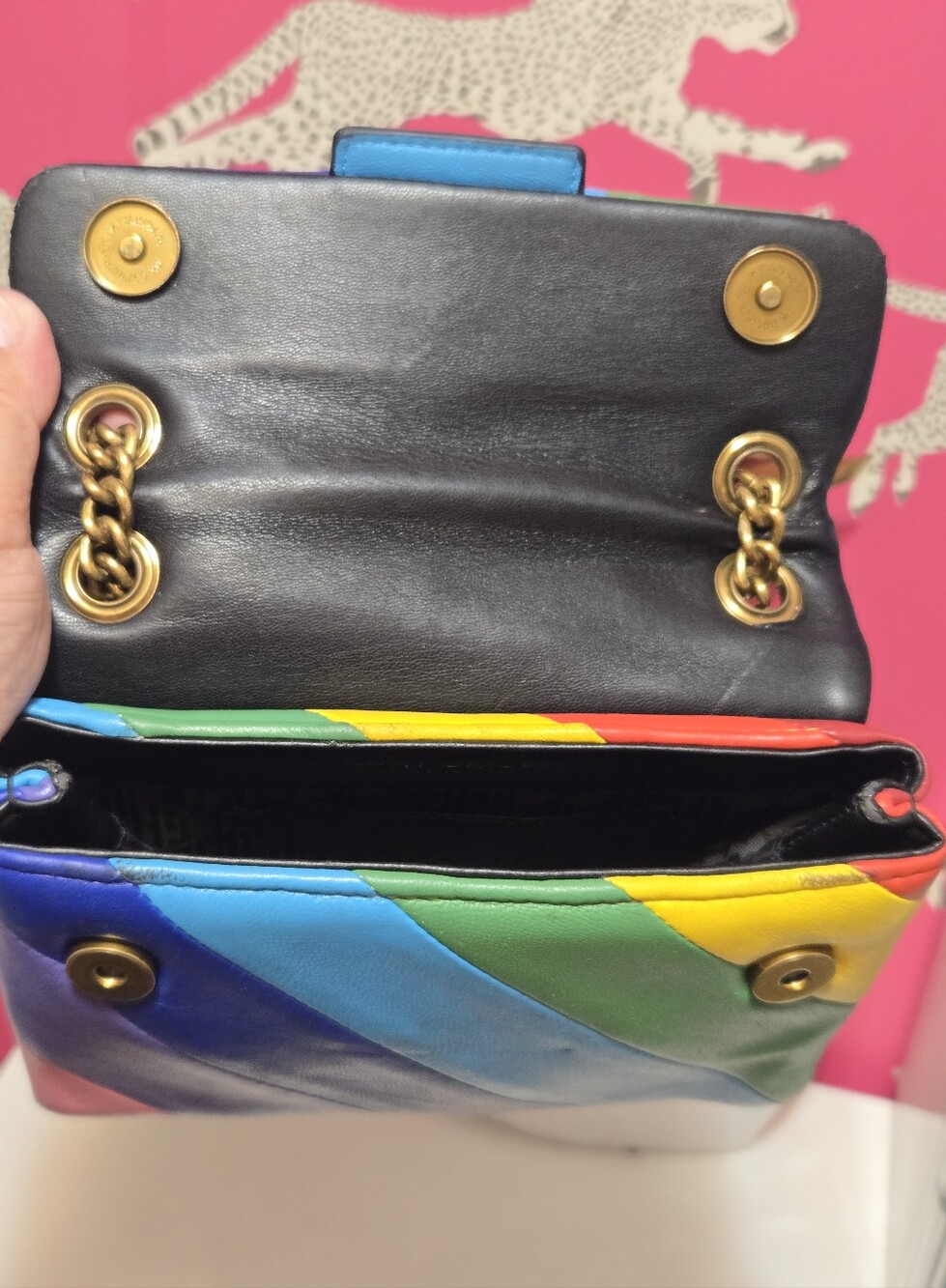Kurt Geiger Kensigton Mini Leather Chain Shoulder Bag - Picture 11 of 14